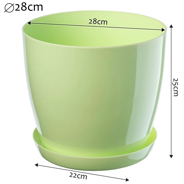 Doniczka z podstawką Kadax 28 cm Pastelowa zieleń (K1327) - obraz 2