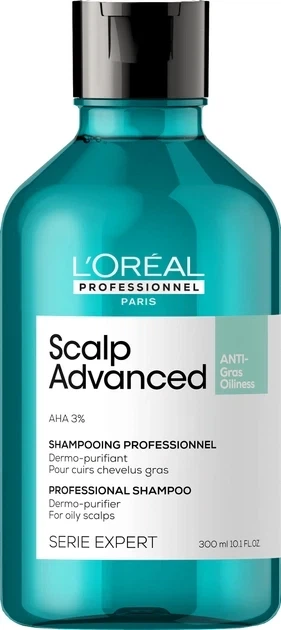 Шампунь для волосся L'Oreal Professionnel Serie Expert Scalp Advanced проти жирності волосся 300мл - Фото 1 Шампунь для волосся L'Oreal Professionnel Serie Expert Scalp Advanced проти жирності волосся 300мл - изображение 1
