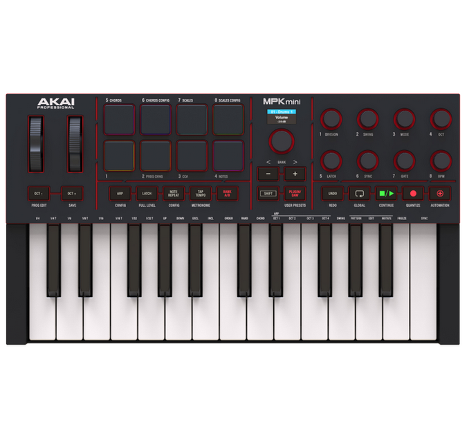 美品 AKAI MPK mini mk4 MIDI-клавиатура AKAI MPK Mini MK4 Black – фото, отзывы