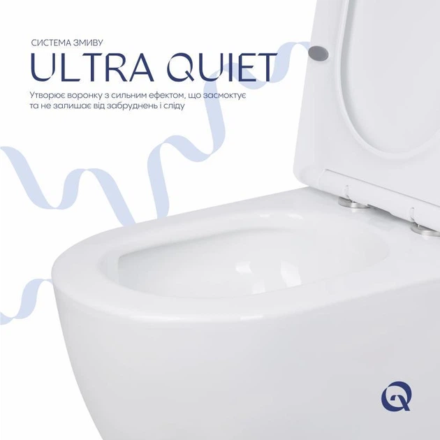 Унітаз підлоговий Qtap Jay Ultra Quiet із сидінням Soft-close 640x360x835 мм QT07222175TW White - зображення 6