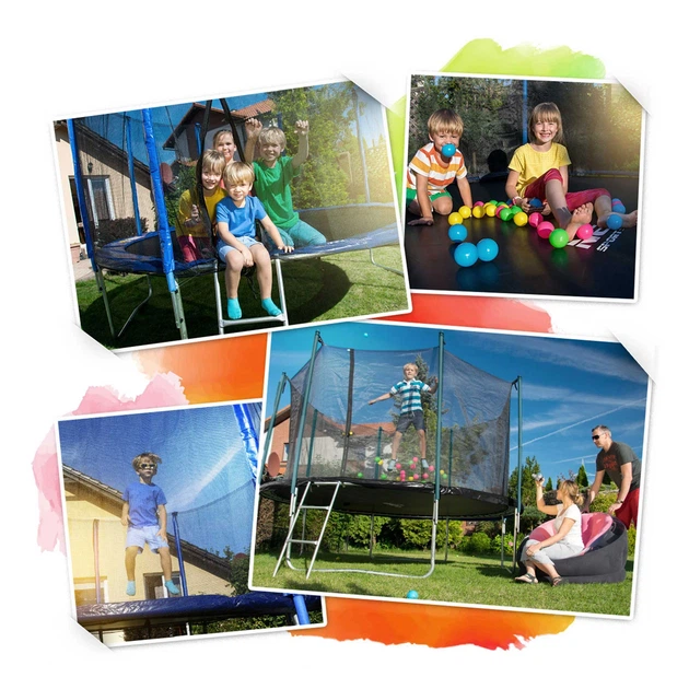 Батут Neo-Sport з зовнішньою сіткою 4,5 футів 140 см зелений - изображение 4