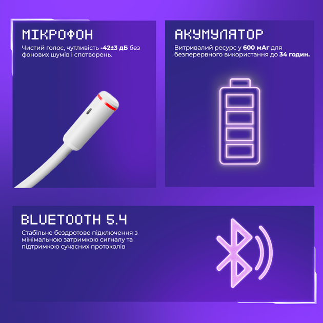Навушники Proove Gaming Bliss APP White (642930003) - зображення 4