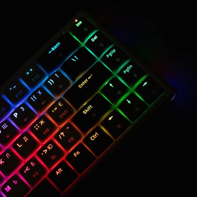 Клавиатура беспроводная Proove Gaming AFK Bluetooth/Wireless/USB Ukraine Layout Black (647440001) - изображение 8