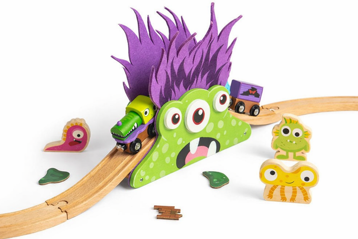Zestaw drewniany Bigjigs Rail Most potworów (0691621856116) - obraz 3