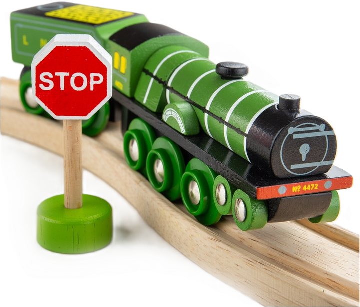Drewniany pociąg Bigjigs Rail Replika lokomotywy Flying Scotsman (0691621094587) - obraz 3