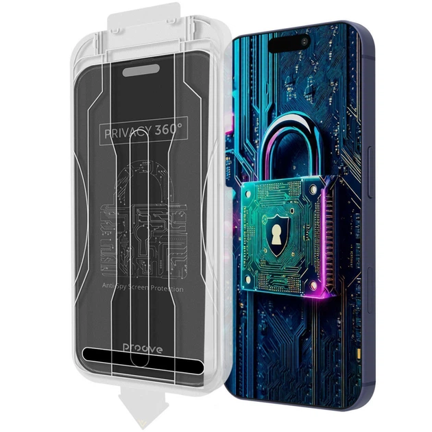Защитное стекло Proove Privacy 360 Installation Box iPhone 14 Pro Max/15 Plus/16 Plus black - Фото 10 Защитное стекло Proove Privacy 360 Installation Box iPhone 14 Pro Max/15 Plus/16 Plus black - изображение 10