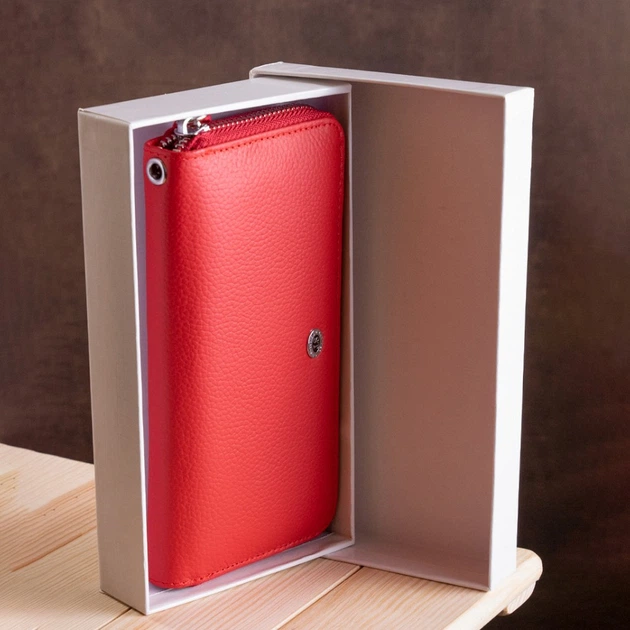 Кошелек женский кожаный ST Leather Accessories 18931 Красный - Фото 7 Кошелек женский кожаный ST Leather Accessories 18931 Красный - изображение 7