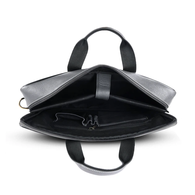 Сумка шкіряна для ноутбука 13 Hammonds Flycatcher LB105 Grey Сірий (LB105 GRY) - Фото 5 Сумка шкіряна для ноутбука 13 Hammonds Flycatcher LB105 Grey Сірий (LB105 GRY) - зображення 5