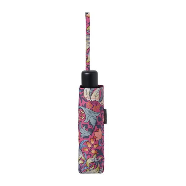 Женский зонт Fulton L907 Morris & Co. Minilite-2 UV Golden Lily Pink (Золотые лилии) - изображение 3