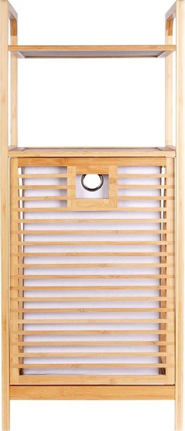 Полиця з кошиком для білизни AM/63 бамбукова 39.5 x 30 x 49 см (8720573981828) - зображення 3