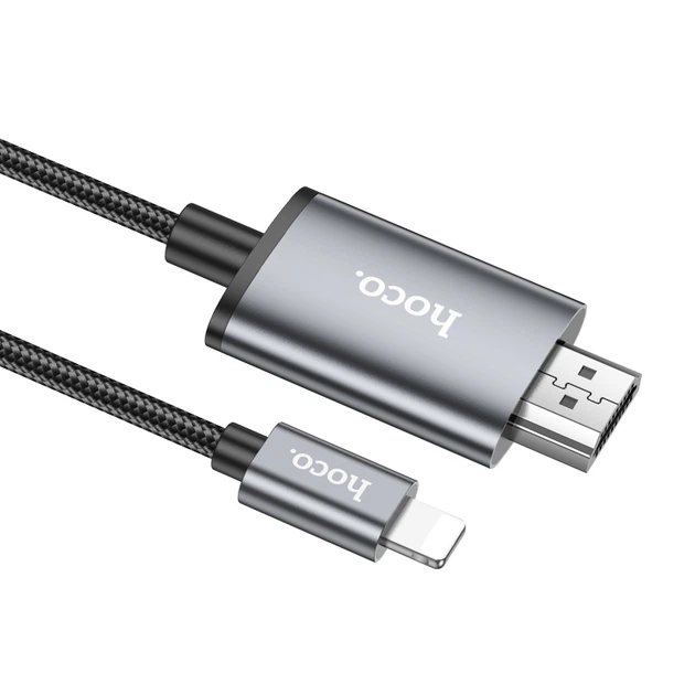 Переходник HOCO UA27 HD on-screen cable iP to HDTV Metal Gray (6942007619011) - Фото 5 Переходник HOCO UA27 HD on-screen cable iP to HDTV Metal Gray (6942007619011) - изображение 5