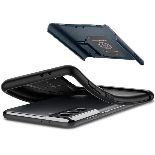 Чохол Spigen Slim Armor для Samsung Galaxy S21 (G991) (ACS02444) Metal Slate - изображение 5