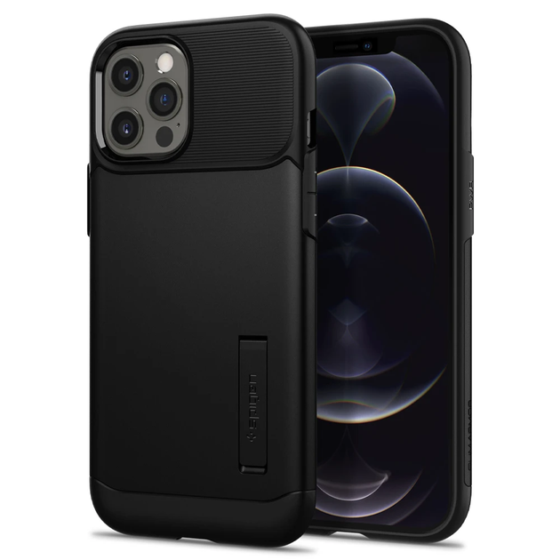 Чохол Spigen Slim Armor для Apple iPhone 12 Pro Max (ACS01479) Black - Фото 1 Чохол Spigen Slim Armor для Apple iPhone 12 Pro Max (ACS01479) Black - изображение 1