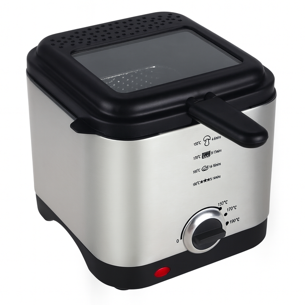 Фритюрница Crownberg CB 5542 1.5 л 1200 Вт с терморегулятором и антипригарной чашей - изображение 2
