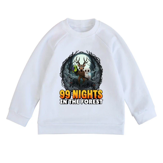 Світшот дитячий білий з принтом 99 Nights in The Forest 99 Ночей у Лісі DM-1837 98 см - Фото 1 Світшот дитячий білий з принтом 99 Nights in The Forest 99 Ночей у Лісі DM-1837 98 см - зображення 1