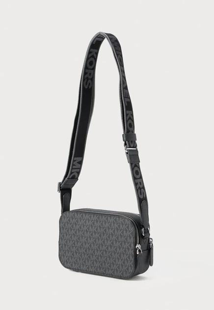 Чоловіча сумка через плече чорна Michael Kors Hudson Signature Logo 33F5SMLC2B - Фото 2 Чоловіча сумка через плече чорна Michael Kors Hudson Signature Logo 33F5SMLC2B - изображение 2