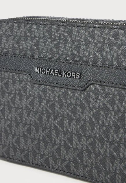 Чоловіча сумка через плече чорна Michael Kors Hudson Signature Logo 33F5SMLC2B - Фото 4 Чоловіча сумка через плече чорна Michael Kors Hudson Signature Logo 33F5SMLC2B - изображение 4