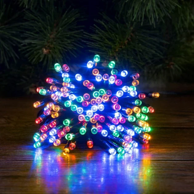 Светодиодная гирлянда 32 м 300 LED на солнечной батарее мультиколор - изображение 4