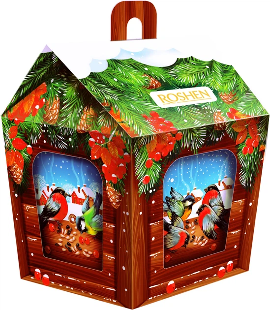 Новогодний подарок Roshen Кормушка для птиц 949 г (4823077623233