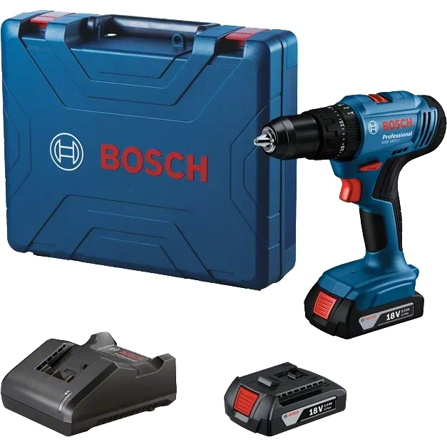 Шурупокрут-дриль ударний акумуляторний Bosch Professional GSB 183-LI 18В 2х2А·год 21-56Нм 374-1815об/хв кейс 1.2кг - Фото 2 Шурупокрут-дриль ударний акумуляторний Bosch Professional GSB 183-LI 18В 2х2А·год 21-56Нм 374-1815об/хв кейс 1.2кг - изображение 2