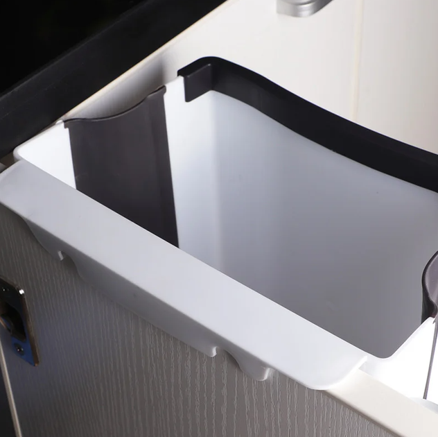 Складаний контейнер для сміття на двері Kitchen Wet garbage FLEXIBLE BIN розкладний білий - зображення 4