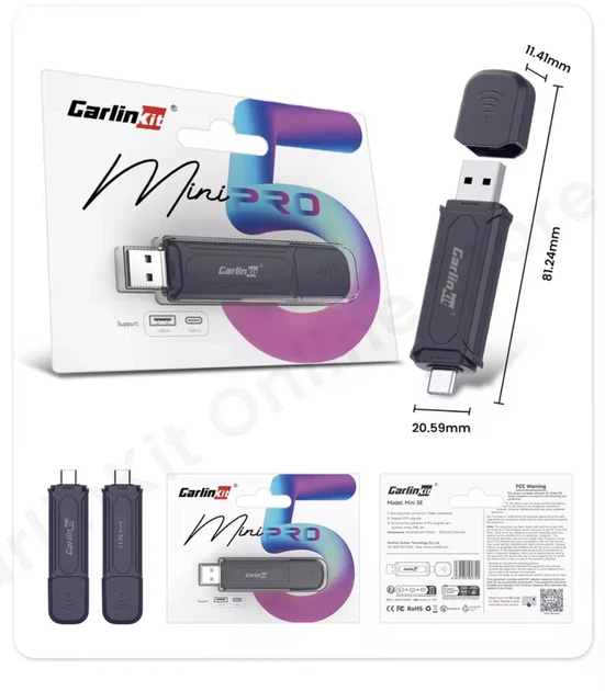 Адаптер CarlinKit SE mini pro v5.0 для беспроводного Apple CarPlay / Android Auto USB - Type-C - изображение 7