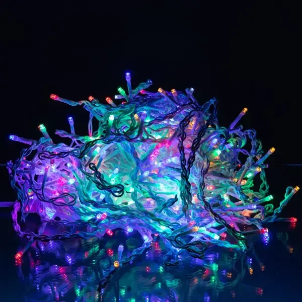 Уличная гирлянда Бахрома 20 м 335 LED Мультиколор белый провод гирлянда штора на улицу на дом - изображение 3