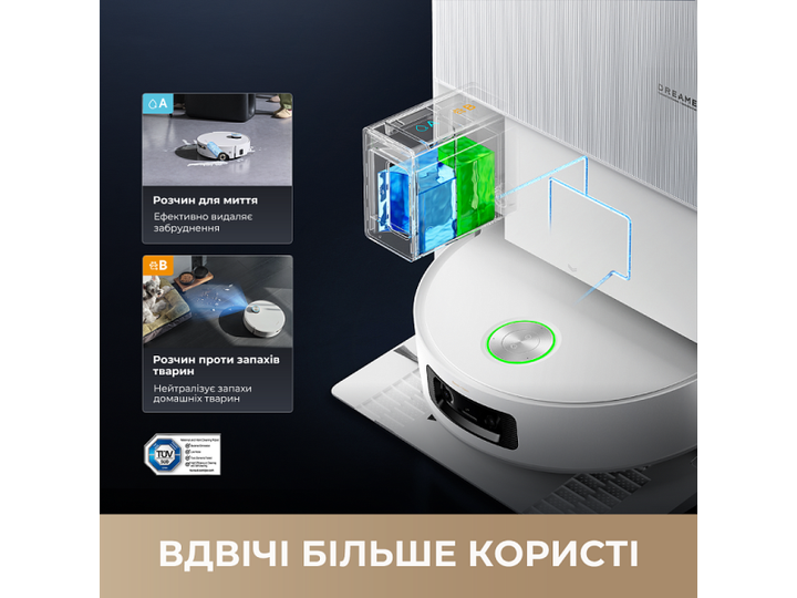 Робот-пилосос з вологим прибиранням Dreame Aqua 10 Ultra Roller Complete Black (RLH71DE-1-bl) - изображение 3