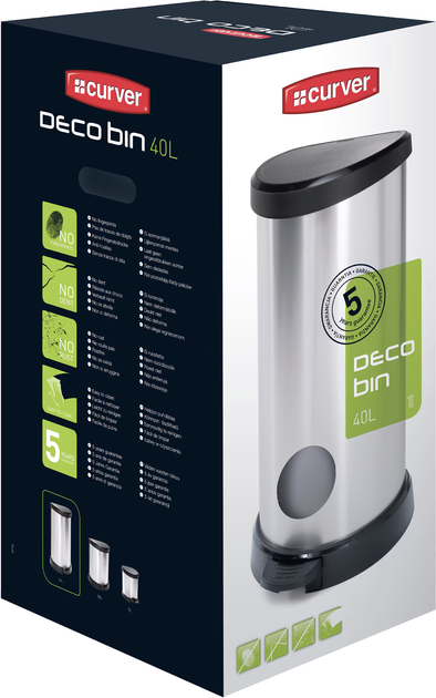 Kosz na śmieci z pedalem Curver Deco Bin 40 l 181125 (3253922150002) - obraz 5