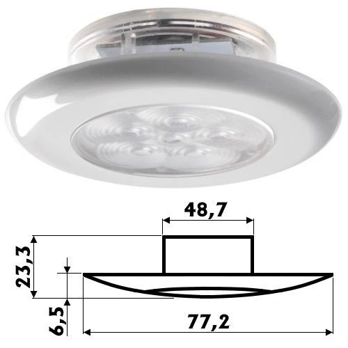 Светильник LED Osculati 12/24 В 12 Вт белый IP67 пластик - изображение 2