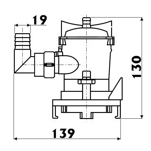 Погружная помпа/аэратор Europump Osculati черный 38 л/мин 12 В 3 А АБС-пластик нержавеющая стальст - изображение 3