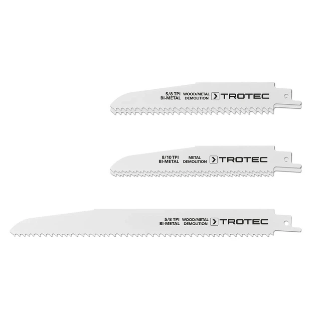 Набір пиляльних полотен для пили шабельної Trotec 5 pieces Wood/Metal Set (6215001201) - зображення 9