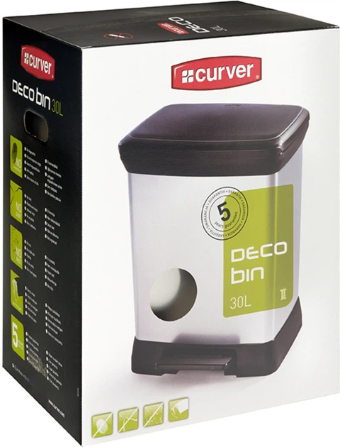 Kosz na śmieci z pedalem Curver Deco Bin 30 l 203278 (3253922164009) - obraz 4