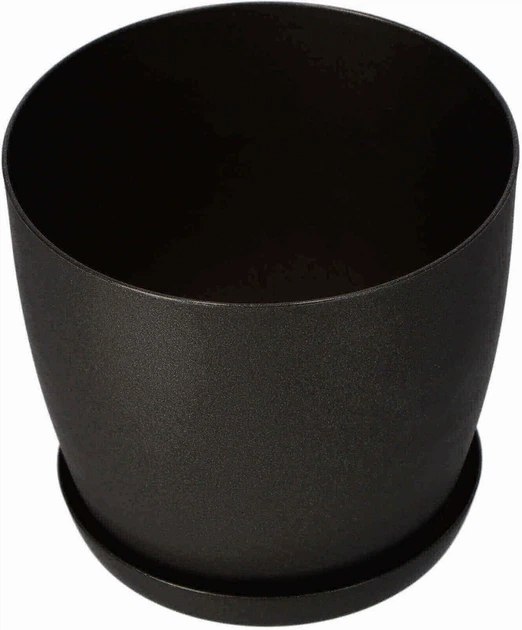 Квітковий горщик з підставкою Kadax Agen 25 см Графітовий (K2121) - зображення 2