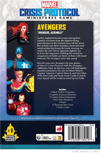 Dodatek do Marvel Crisis Protocol – Avengers Affiliation Pack (wersja angielska) (841333122645) - obraz 2