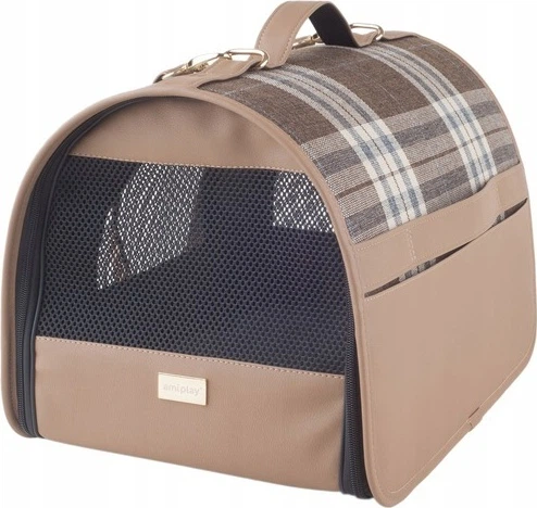 Torba transportowa dla psów i kotów Amiplay Kent M Beżowa (5907563256545) - obraz 4