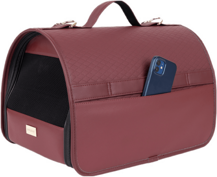 Транспортна сумка для собак Amiplay New York L Бордова (5907563304505) - зображення 2