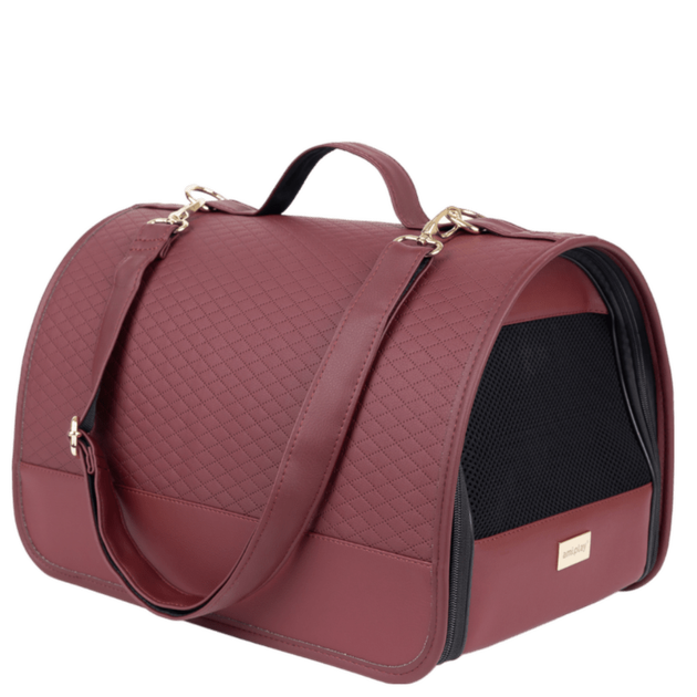 Транспортна сумка для собак Amiplay New York L Бордова (5907563304505) - зображення 5