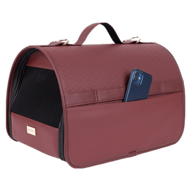 Транспортна сумка для собак Amiplay New York L Бордова (5907563304505) - зображення 6