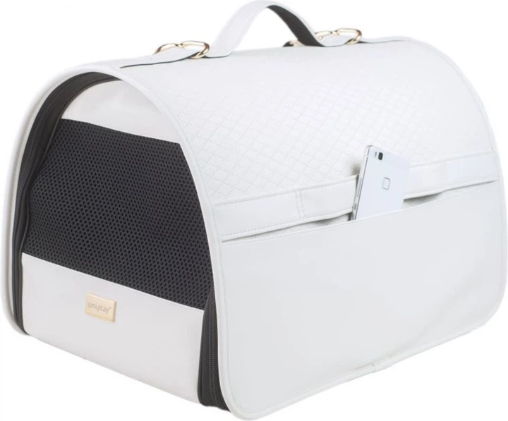 Torba transportowa dla kotów Amiplay New York M Biała (5907563256446) - obraz 4