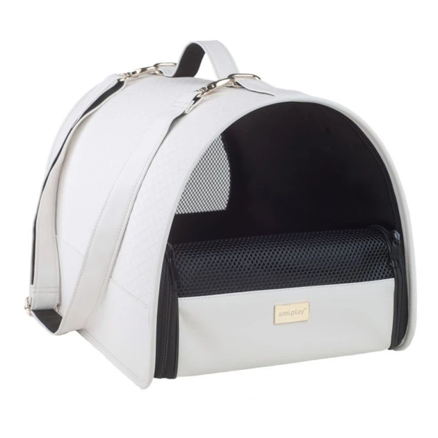 Torba transportowa dla kotów Amiplay New York M Biała (5907563256446) - obraz 10