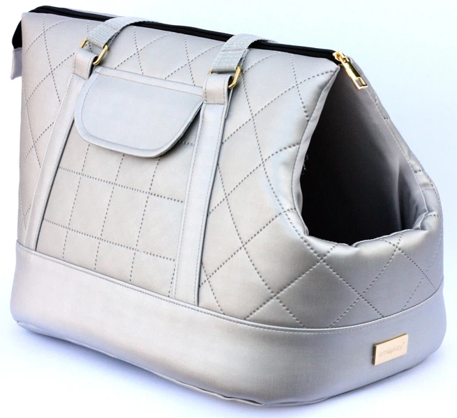 Транспортна сумка для собак і котів Amiplay Venus L Срібна (5907563238572) - зображення 2