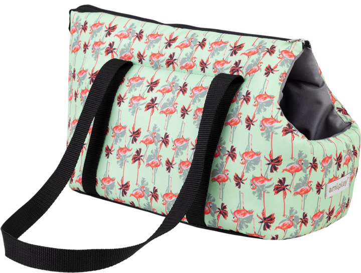 Torba transportowa dla kotów Amiplay BeHappy S Flamingo (5907563298392) - obraz 2