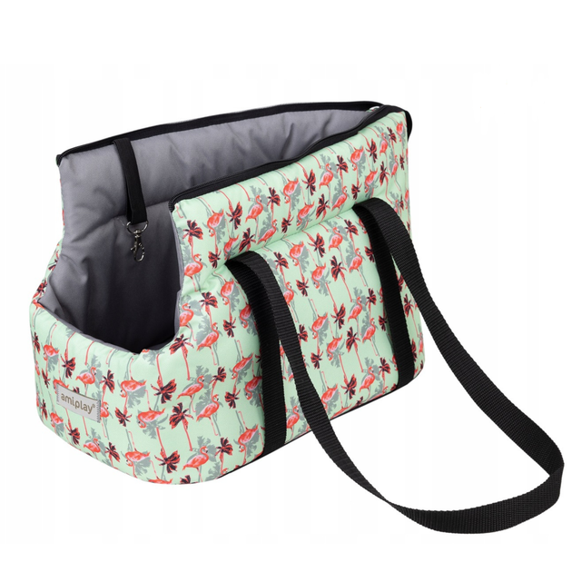 Torba transportowa dla kotów Amiplay BeHappy S Flamingo (5907563298392) - obraz 6