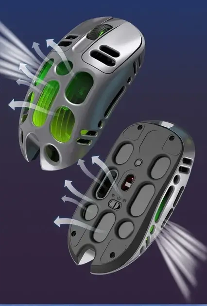 Беспроводная геймерская мышка T-WOLF Wolf X3 RGB 3-в-1, серебряная - изображение 7