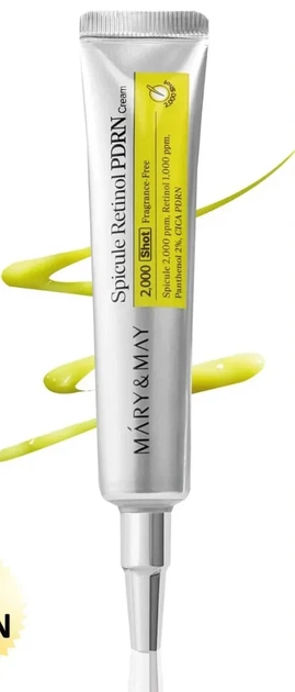 Крем со спикулами, ретинолом и PDRN Mary&May Spicule Retinol PDRN Cream 15 мл - изображение 4