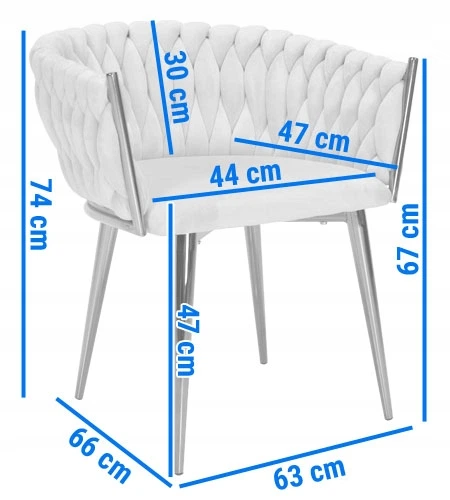Крісло Hedo 100041 Велюрове Бежеве з золотими ніжками (5907184130033) - зображення 9