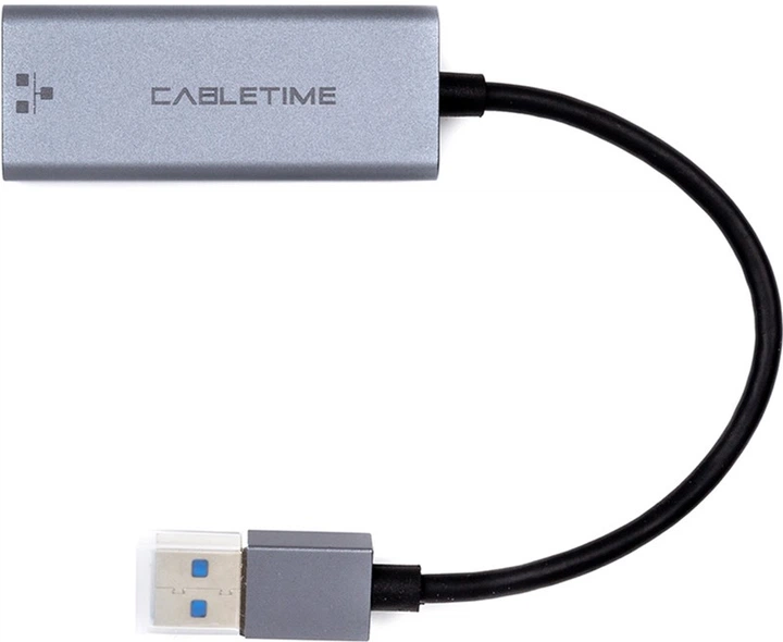 Adapter  CABLETIME USB 3.0 - RJ45 1000 Mbps 0.15 m (6975285503185) - obraz 2