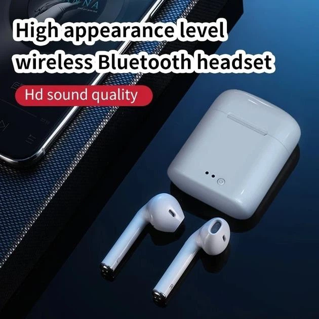 Бездротові навушники TWS i7 Bluetooth 5.0 з кейсом, білі, великий розмір 7 см на 5.2 см - Фото 4 Бездротові навушники TWS i7 Bluetooth 5.0 з кейсом, білі, великий розмір 7 см на 5.2 см - зображення 4