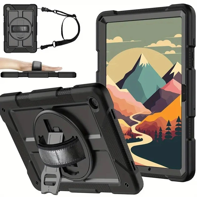 Противоударный чехол с подставкой 360° и ремешком на Samsung Galaxy Tab A11+ Plus 11" / Tab A9+ Plus 11" (SM-X236, SM-X230, SM-X216, SM-X210) - Фото 1 Противоударный чехол с подставкой 360° и ремешком на Samsung Galaxy Tab A11+ Plus 11" / Tab A9+ Plus 11" (SM-X236, SM-X230, SM-X216, SM-X210) - изображение 1
